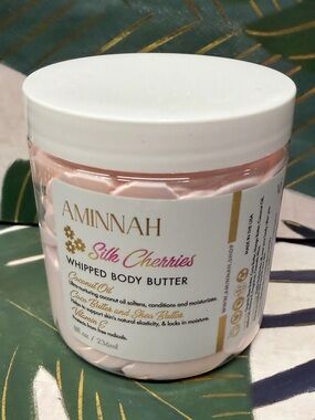 Aminnah Silk Cherries Whipped Body Butter Spring 2026 NWT
